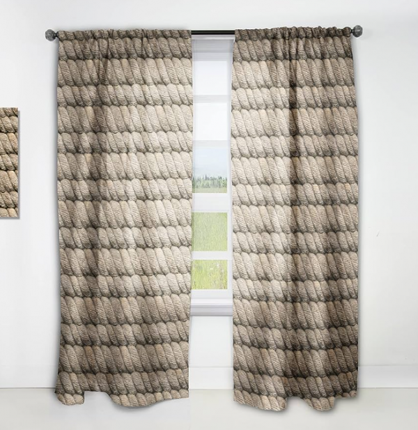 Gorden Transparan dengan Aksen Tali Rami